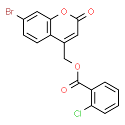 ChemSpider 2D Image | (7-Bromo-2-oxo-2H-chromen-4-yl)methyl 2-chlorobenzoate | C17H10BrClO4
