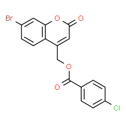 ChemSpider 2D Image | (7-Bromo-2-oxo-2H-chromen-4-yl)methyl 4-chlorobenzoate | C17H10BrClO4