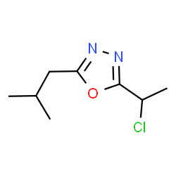 ChemSpider 2D Image | 2-(1-Chloroethyl)-5-isobutyl-1,3,4-oxadiazole | C8H13ClN2O