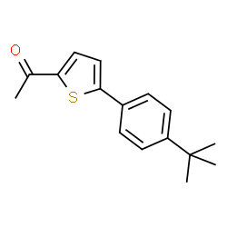 ChemSpider 2D Image | 1-[5-(4-tert-Butylphenyl)-2-thienyl]ethanone | C16H18OS
