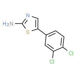 ChemSpider 2D Image | 5-(3,4-Dichlorophenyl)-1,3-thiazol-2-amine | C9H6Cl2N2S