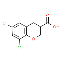 ChemSpider 2D Image | 6,8-Dichlorochroman-3-carboxylic acid | C10H8Cl2O3