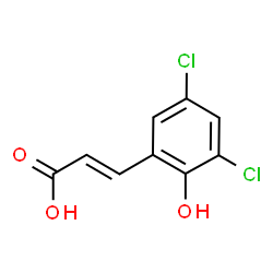 ChemSpider 2D Image | (2E)-3-(3,5-Dichloro-2-hydroxyphenyl)acrylic acid | C9H6Cl2O3