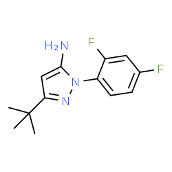 ChemSpider 2D Image | 3-tert-butyl-1-(2,4-difluorophenyl)-1H-pyrazol-5-amine | C13H15F2N3