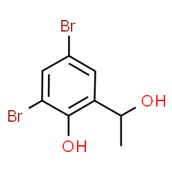 ChemSpider 2D Image | 2,4-Dibromo-6-(1-hydroxyethyl)phenol | C8H8Br2O2