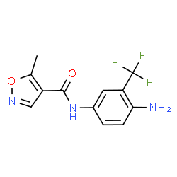 ChemSpider 2D Image | N-[4-amino-3-(trifluoromethyl)phenyl]-5-methylisoxazole-4-carboxamide | C12H10F3N3O2