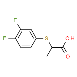 ChemSpider 2D Image | 2-[(3,4-difluorophenyl)thio]propanoic acid | C9H8F2O2S