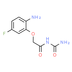 ChemSpider 2D Image | 2-(2-Amino-5-fluorophenoxy)-N-carbamoylacetamide | C9H10FN3O3