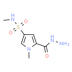 ChemSpider 2D Image | 5-(Hydrazinocarbonyl)-N,1-dimethyl-1H-pyrrole-3-sulfonamide | C7H12N4O3S