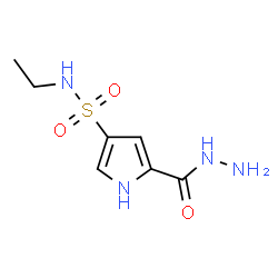 ChemSpider 2D Image | N-Ethyl-5-(hydrazinocarbonyl)-1H-pyrrole-3-sulfonamide | C7H12N4O3S