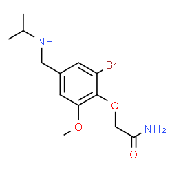 ChemSpider 2D Image | 2-{2-Bromo-4-[(isopropylamino)methyl]-6-methoxyphenoxy}acetamide | C13H19BrN2O3
