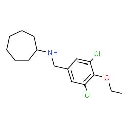 ChemSpider 2D Image | N-(3,5-Dichloro-4-ethoxybenzyl)cycloheptanamine | C16H23Cl2NO