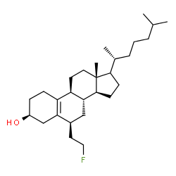 ChemSpider 2D Image | (3beta,6beta,17xi)-6-(2-Fluoroethyl)-19-norcholest-5(10)-en-3-ol | C28H47FO