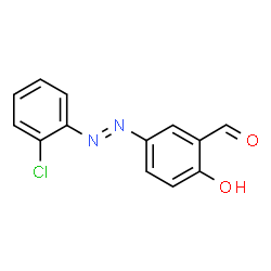 ChemSpider 2D Image | 5-(2-Chloro-phenylazo)-2-hydroxy-benzaldehyde | C13H9ClN2O2