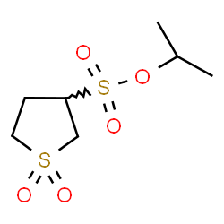 ChemSpider 2D Image | Isopropyl tetrahydro-3-thiophenesulfonate 1,1-dioxide | C7H14O5S2