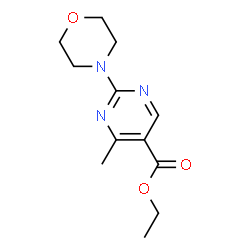 ChemSpider 2D Image | ethyl4-methyl-2-morpholinopyrimidine-5-carboxylate | C12H17N3O3