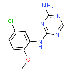 ChemSpider 2D Image | N-(5-Chloro-2-methoxyphenyl)-1,3,5-triazine-2,4-diamine | C10H10ClN5O