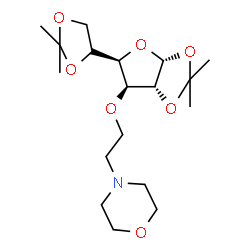 ChemSpider 2D Image | 4-[2-({(3aR,5R,6S,6aR)-5-[(4R)-2,2-Dimethyl-1,3-dioxolan-4-yl]-2,2-dimethyltetrahydrofuro[2,3-d][1,3]dioxol-6-yl}oxy)ethyl]morpholine | C18H31NO7