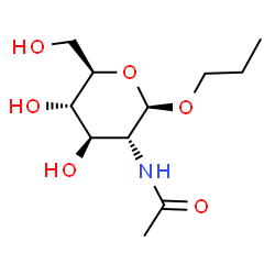 ChemSpider 2D Image | Propyl 2-acetamido-2-deoxy-beta-D-glucopyranoside | C11H21NO6