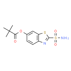 ChemSpider 2D Image | 2-Sulfamoyl-1,3-benzothiazol-6-yl pivalate | C12H14N2O4S2