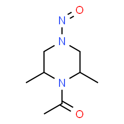 ChemSpider 2D Image | Nitroso-4-acetyl-3,5-dimethylpiperazine | C8H15N3O2