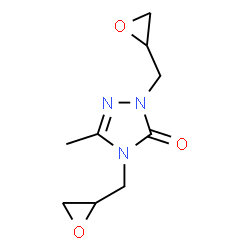 ChemSpider 2D Image | 5-Methyl-2,4-bis(2-oxiranylmethyl)-2,4-dihydro-3H-1,2,4-triazol-3-one | C9H13N3O3