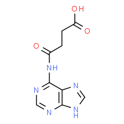 ChemSpider 2D Image | 4-Oxo-4-(1H-purin-6-ylamino)butanoic acid | C9H9N5O3