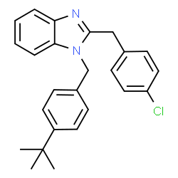ChemSpider 2D Image | 1-(4-tert-Butylbenzyl)-2-(4-chlorobenzyl)-1H-benzimidazole | C25H25ClN2