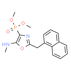 ChemSpider 2D Image | Dimethyl [5-(methylamino)-2-(1-naphthylmethyl)-1,3-oxazol-4-yl]phosphonate | C17H19N2O4P