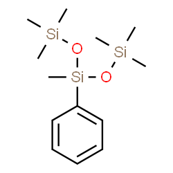 ChemSpider 2D Image | 1,1,1,3,5,5,5-Heptamethyl-3-phenyltrisiloxane | C13H26O2Si3