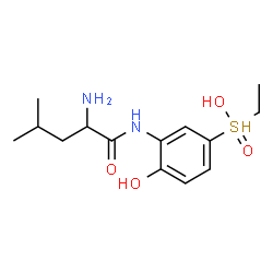 ChemSpider 2D Image | 2-amino-N-[5-(ethyl-hydroxy-oxo-$l^{5}-sulfanyl)-2-hydroxy-phenyl]-4-methyl-pentanamide | C14H23N2O4S