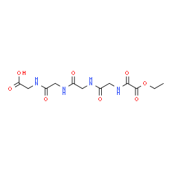 ChemSpider 2D Image | N-[Ethoxy(oxo)acetyl]glycylglycylglycylglycine | C12H18N4O8