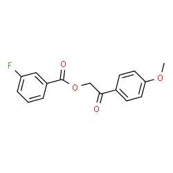 ChemSpider 2D Image | 2-(4-Methoxyphenyl)-2-oxoethyl 3-fluorobenzoate | C16H13FO4
