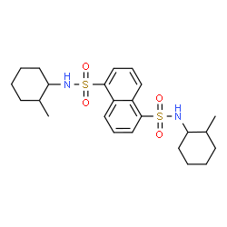 ChemSpider 2D Image | N,N'-Bis(2-methylcyclohexyl)-1,5-naphthalenedisulfonamide | C24H34N2O4S2