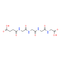ChemSpider 2D Image | N-(3-Carboxypropanoyl)glycylglycylglycylglycine | C12H18N4O8