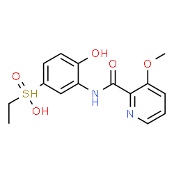 ChemSpider 2D Image | N-[5-(ethyl-hydroxy-oxo-$l^{5}-sulfanyl)-2-hydroxy-phenyl]-3-methoxy-pyridine-2-carboxamide | C15H17N2O5S