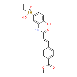 ChemSpider 2D Image | methyl 4-[(E)-3-[5-(ethyl-hydroxy-oxo-$l^{5}-sulfanyl)-2-hydroxy-anilino]-3-oxo-prop-1-enyl]benzoate | C19H20NO6S