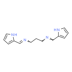 ChemSpider 2D Image | (E,E)-N,N'-1,3-Propanediylbis[1-(1H-pyrrol-2-yl)methanimine] | C13H16N4