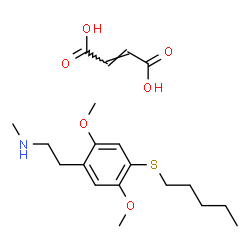 ChemSpider 2D Image | 2-[2,5-Dimethoxy-4-(pentylsulfanyl)phenyl]-N-methylethanamine (2E)-2-butenedioate (1:1) | C20H31NO6S