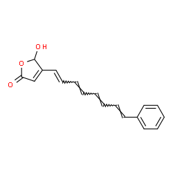 ChemSpider 2D Image | 5-Hydroxy-4-[(1E,3E,5E,7E)-8-phenyl-1,3,5,7-octatetraen-1-yl]-2(5H)-furanone | C18H16O3