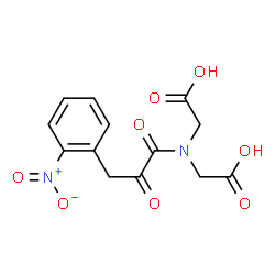 ChemSpider 2D Image | 2,2'-{[3-(2-Nitrophenyl)-2-oxopropanoyl]imino}diacetic acid | C13H12N2O8
