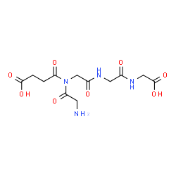 ChemSpider 2D Image | Glycyl-N-(3-carboxypropanoyl)glycylglycylglycine | C12H18N4O8