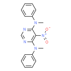 ChemSpider 2D Image | N,N'-Dimethyl-5-nitro-N,N'-diphenyl-4,6-pyrimidinediamine | C18H17N5O2