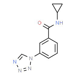 ChemSpider 2D Image | N-Cyclopropyl-3-(1H-tetrazol-1-yl)benzamide | C11H11N5O