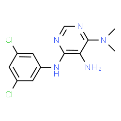 ChemSpider 2D Image | N~6~-(3,5-Dichlorophenyl)-N~4~,N~4~-dimethylpyrimidine-4,5,6-triamine | C12H13Cl2N5