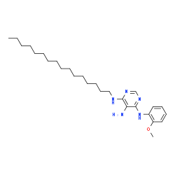 ChemSpider 2D Image | N~4~-Hexadecyl-N~6~-(2-methoxyphenyl)-4,5,6-pyrimidinetriamine | C27H45N5O