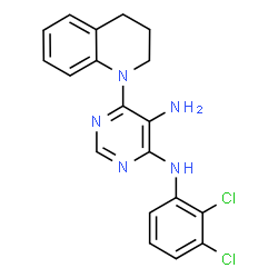 ChemSpider 2D Image | N~4~-(2,3-Dichlorophenyl)-6-(3,4-dihydroquinolin-1(2H)-yl)pyrimidine-4,5-diamine | C19H17Cl2N5