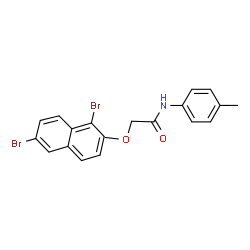 ChemSpider 2D Image | 2-Methoxy-N-(4-methylphenyl)acetamide - 1,6-dibromonaphthalene (1:1) | C20H19Br2NO2