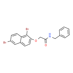 ChemSpider 2D Image | N-Benzyl-2-methoxyacetamide - 1,6-dibromonaphthalene (1:1) | C20H19Br2NO2