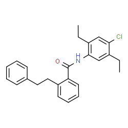 ChemSpider 2D Image | N-(4-Chloro-2,5-diethylphenyl)-2-(2-phenylethyl)benzamide | C25H26ClNO